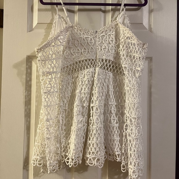 White LF lace romper - Picture 2 of 7